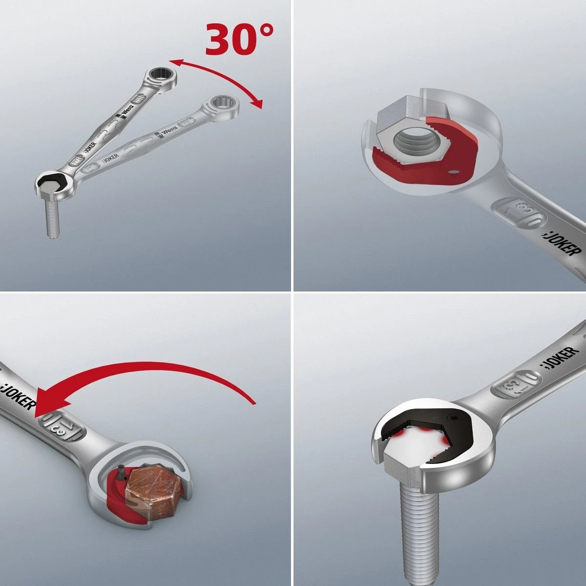 Wera 6002 JOKER 020262 Double Open End Spanner 24x27mm 4 Wera 6002 JOKER 020262 Double Open End Spanner 24x27mm - Image 2