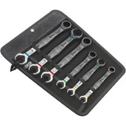 Wera 020022 Joker 6 Piece Ratcheting / Double Open End Spanner Set 10-19mm