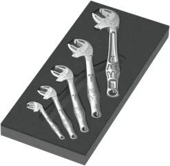 Wera 150122 (9732) 6004 Joker Set 1, 5 Piece Self Setting Spanner Foam Module Set