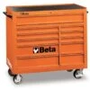 Beta C38 11 Drawer XL Mobile Roller Cabinet – Orange
