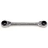 Beta 192 4 IN 1 Flat Bi Hex Double End Reversible Ratcheting Spanner Wrench 16 X 17 / 18 X 19mm