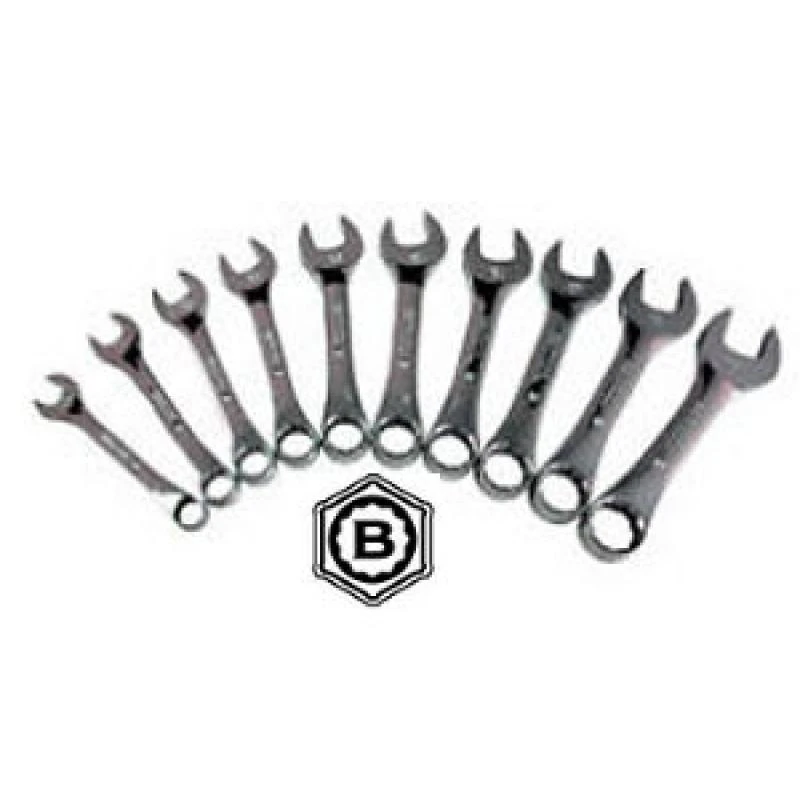 Britool Hallmark CXSMSET10 10 Piece Stubby Combination Spanner Set 10-19mm Short 3 Britool Hallmark CXSMSET10 10 Piece Stubby Combination Spanner Set 10-19mm Short