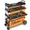 Beta C27S Folding Portable Collapsable Tool Trolley With Drawers Orange -Stahlwille Shop 133096