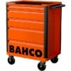 Bahco 1472K5 E72 5 Drawer 26" Mobile Roller Cabinet Orange -Stahlwille Shop 1472K5