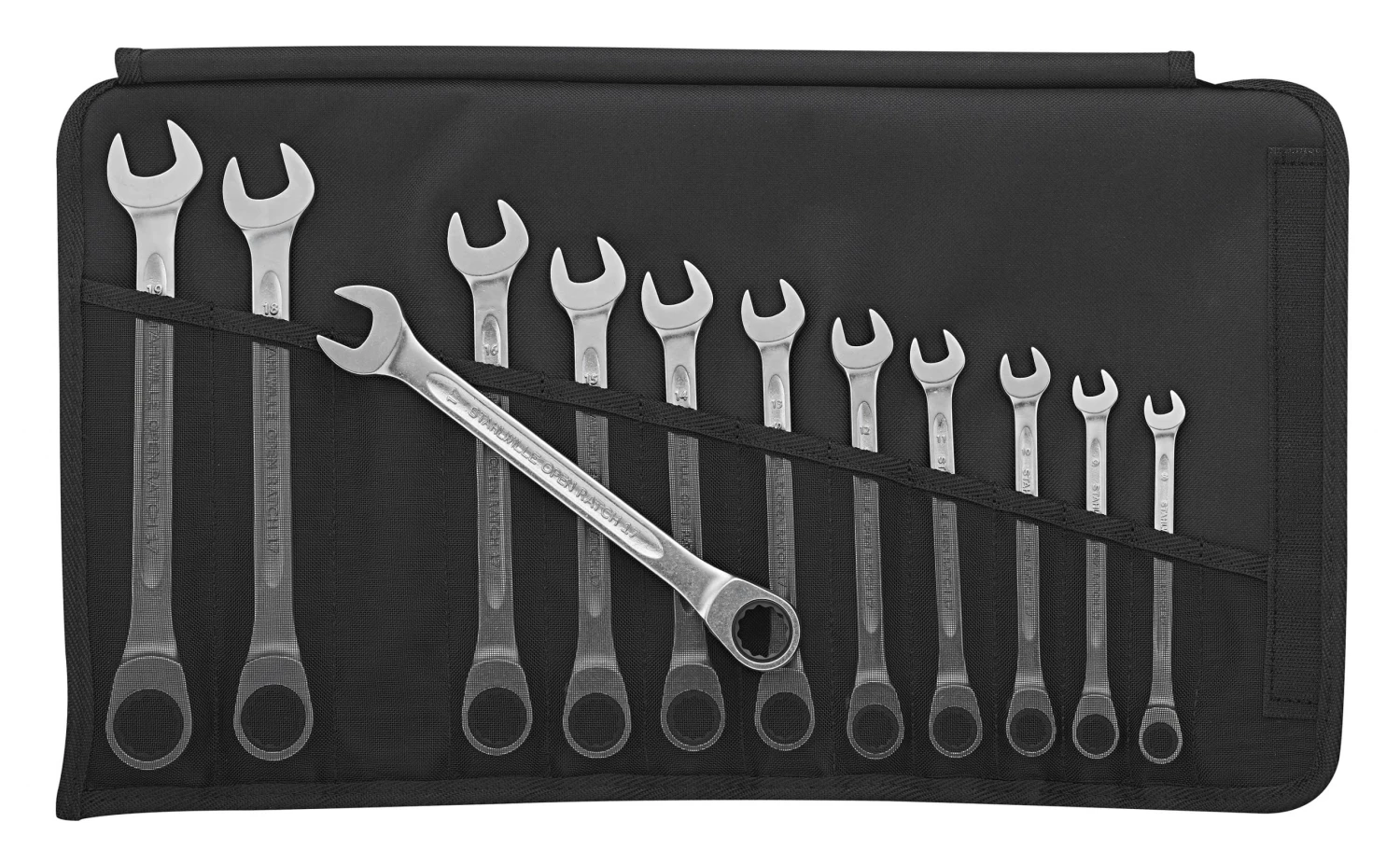 Stahlwille 17F/12 12 Piece Flat Ratchet Combination Spanner Set 8-19mm 3 Stahlwille 17F/12 12 Piece Flat Ratchet Combination Spanner Set 8-19mm