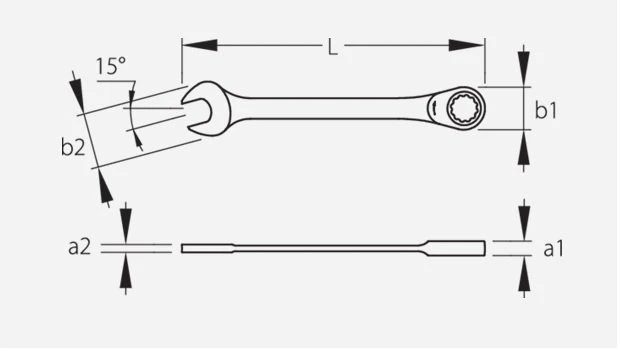 Gedore 7 R Metric Combination Ratchet Spanner Wrench 18mm 7 Gedore 7 R Metric Combination Ratchet Spanner Wrench 18mm - Image 5
