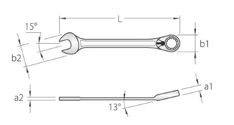 Gedore 7 UR Metric Reversible Ratcheting Combination Spanner Wrench 11mm 4 Gedore 7 UR Metric Reversible Ratcheting Combination Spanner Wrench 11mm - Image 2