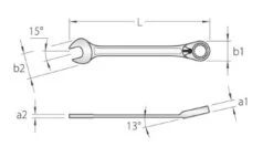 Gedore 7 UR Metric Reversible Ratcheting Combination Spanner Wrench 24mm -Stahlwille Shop 2297256 3 5