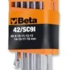 Beta 42N/SC9i 9 Piece Metric Combination Spanner Set Supplied In Storage Clip 8-19mm -Stahlwille Shop 42N slash SC9I E