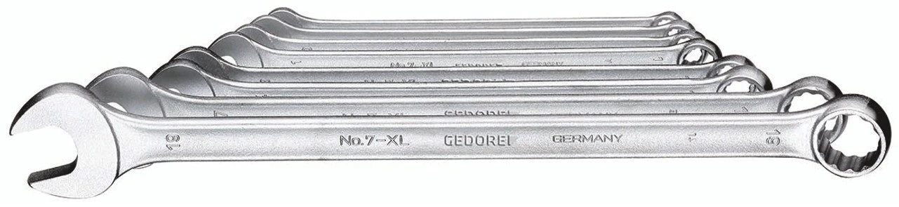 Gedore 7 XL-080 8 Piece Metric Extra Long Combination Spanner Wrench Set 8-19mm 3 Gedore 7 XL-080 8 Piece Metric Extra Long Combination Spanner Wrench Set 8-19mm