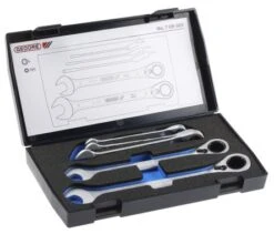 Gedore 7 UR-005 5 Piece Reversible Ratchet Combination Spanner Set 8-19mm