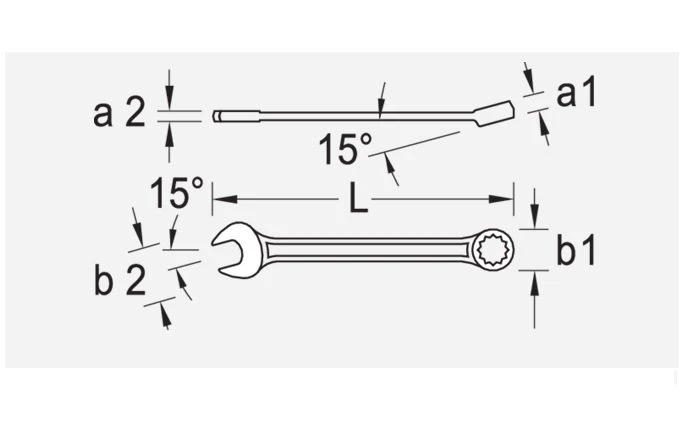 Gedore 7 Series Metric Combination Spanner Wrench 14mm 4 Gedore 7 Series Metric Combination Spanner Wrench 14mm - Image 2