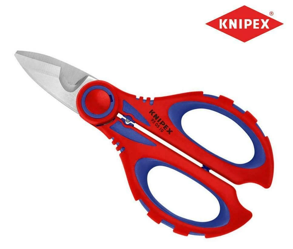 Knipex 95 05 10 SB Electricians Scissors Wire Cable Cutters / Shears + Clip 3 Knipex 95 05 10 SB Electricians Scissors Wire Cable Cutters / Shears + Clip