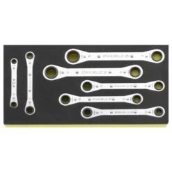 Stahlwille 'TCS 25/7' 7 Piece Double Ended Ratchet Ring Spanner Set 7-19mm -Stahlwille Shop 96838751