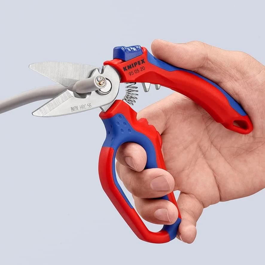 Knipex 95 05 20 SB Angled Electricians Scissors / Shears 160mm 6 Knipex 95 05 20 SB Angled Electricians Scissors / Shears 160mm - Image 4