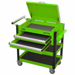 Sealey AP760MHV Heavy-Duty Mobile Tool & Parts Trolley 2 Drawers & Lockable Top - Green