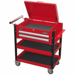 Sealey AP760M Heavy-Duty Mobile Tool & Parts Trolley 2 Drawers & Lockable Top - Red 11 Sealey AP760M Heavy-Duty Mobile Tool & Parts Trolley 2 Drawers & Lockable Top - Red -Stahlwille Shop AP760M PIC4 DFC33277