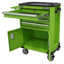 Sealey Tools AP980MTHV Tool Trolley With 4 Drawers, 2 Door Cupboard &amp; Shelf -Stahlwille Shop AP980MTHV OPEN PIC2 DFC0110887