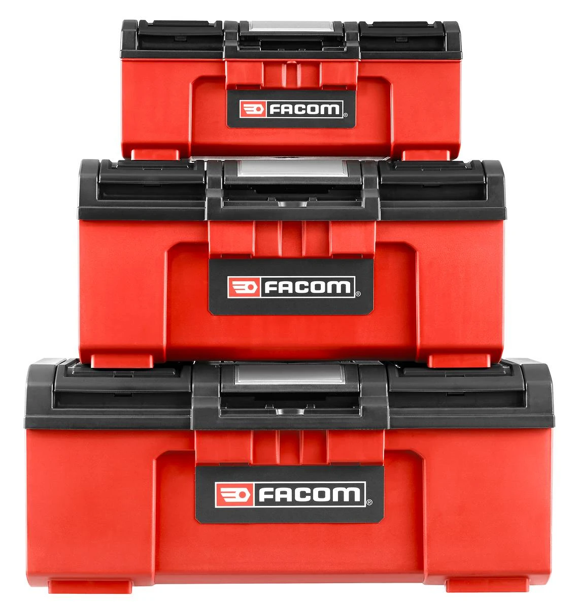 Facom BP.CSTK3N Set Of 3 Plastic Tool And Parts Storage Boxes; 16", 19" & 24" 3 Facom BP.CSTK3N Set Of 3 Plastic Tool And Parts Storage Boxes; 16", 19" & 24"