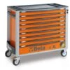 Beta C24SA-XL/9 9 Drawer Extra Long Roller Cabinet With Anti-Tilt System Orange -Stahlwille Shop C24SA XL slash 9