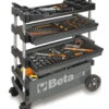 Beta C27S Folding Portable Collapsable Tool Trolley With Drawers Grey -Stahlwille Shop C27 aperto G