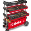 Beta C27S Folding Portable Collapsable Tool Trolley With Drawers Red 2 Beta C27S Folding Portable Collapsable Tool Trolley With Drawers Red -Stahlwille Shop C27 aperto R