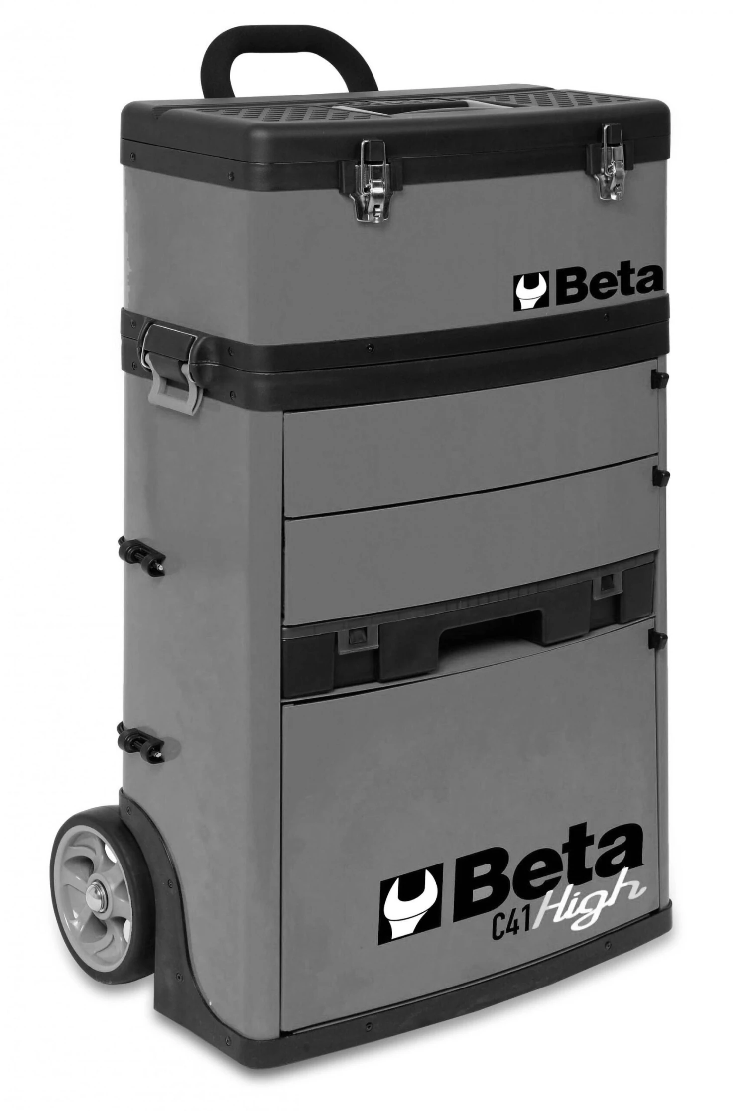 Beta C41H Two - Module Tool Trolley Cabinet - Grey 3 Beta C41H Two - Module Tool Trolley Cabinet - Grey