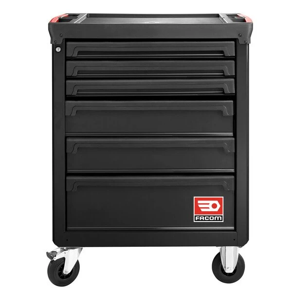Facom ROLL.6NM3A 6 Drawer Mobile Roller Cabinet - Black 4 Facom ROLL.6NM3A 6 Drawer Mobile Roller Cabinet - Black - Image 2
