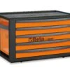 Beta RSC23T 5 Drawer Portable Tool Chest / Top Box - Fluorescent Orange