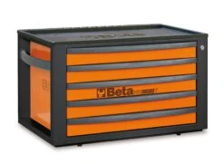 Beta RSC23T 5 Drawer Portable Tool Chest / Top Box - Fluorescent Orange
