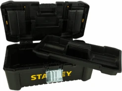 Stanley STST1-75515 Essential 12.5" Toolbox With Organiser Top, Metal Latch. Tool Box 12 Stanley STST1-75515 Essential 12.5" Toolbox With Organiser Top, Metal Latch. Tool Box -Stahlwille Shop STST1 75515open