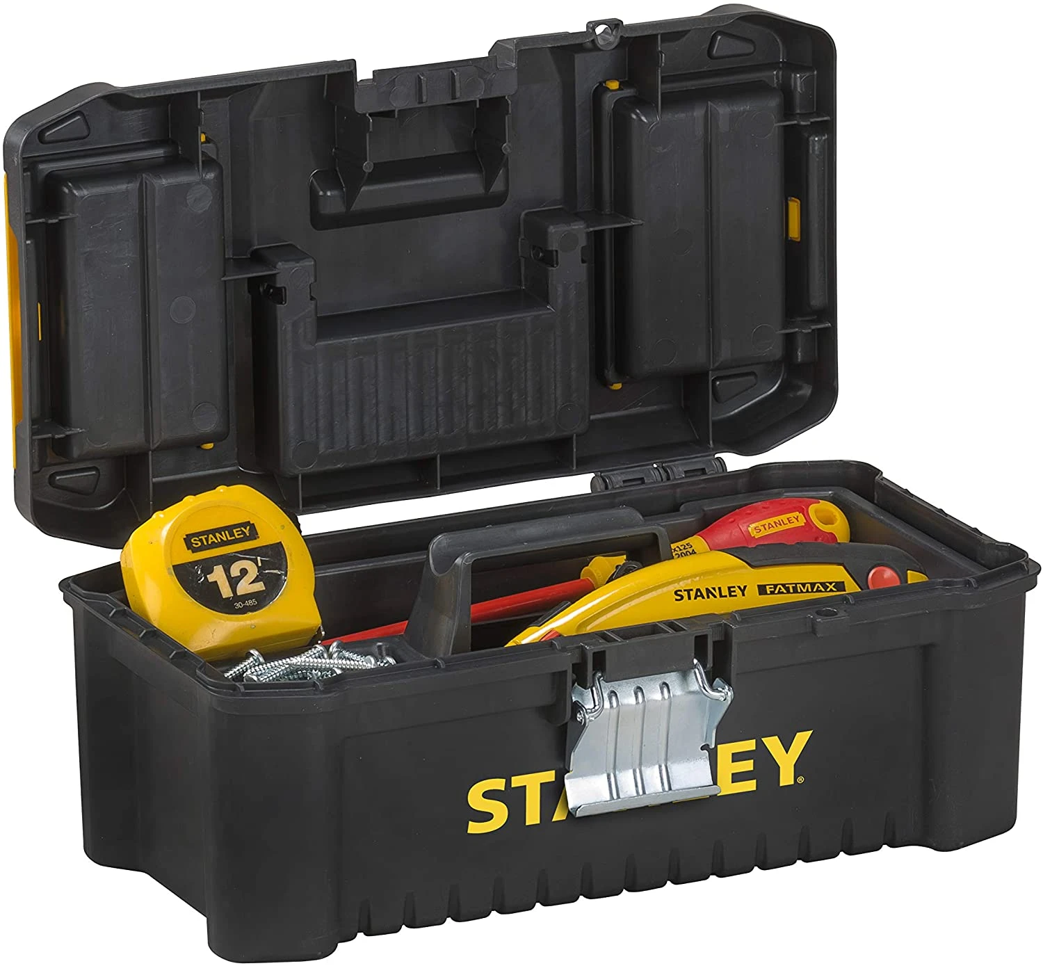 Stanley STST1-75515 Essential 12.5" Toolbox With Organiser Top, Metal Latch. Tool Box 4 Stanley STST1-75515 Essential 12.5" Toolbox With Organiser Top, Metal Latch. Tool Box - Image 2