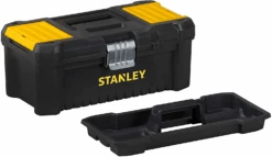 Stanley STST1-75515 Essential 12.5" Toolbox With Organiser Top, Metal Latch. Tool Box