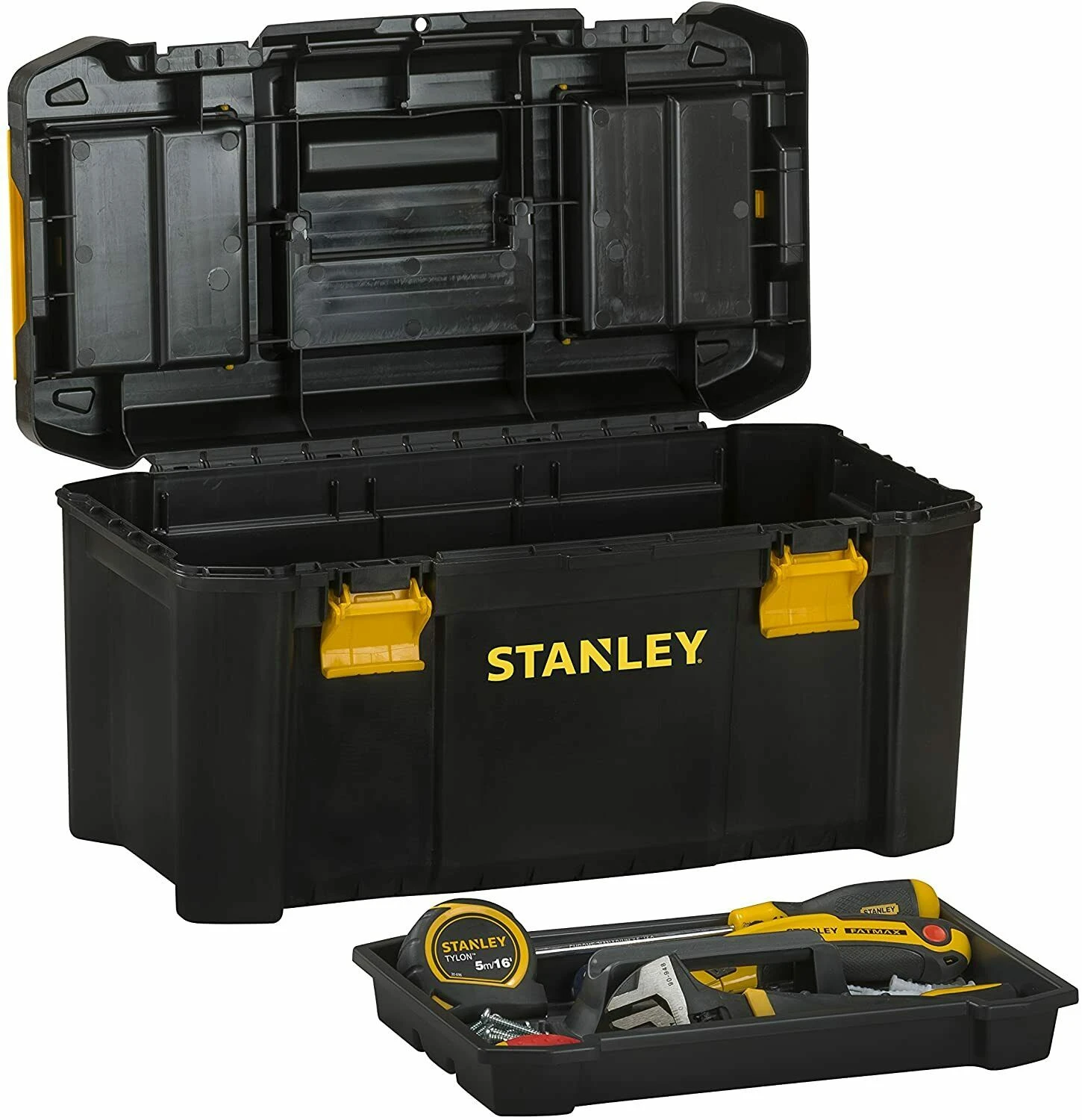 Stanley STST1-75520 Essential 19" Toolbox With Organiser Top, Plastic Latches. Tool Box 6 Stanley STST1-75520 Essential 19" Toolbox With Organiser Top, Plastic Latches. Tool Box - Image 4