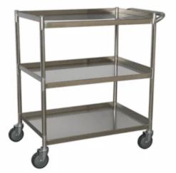 Sealey CX410SS Workshop Trolley 3-Level Stainless Steel