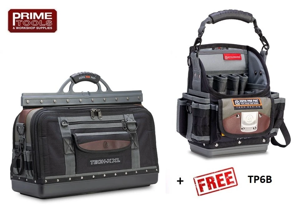 Veto Pro Pac TECH XXL Tool Bag + TP6B FREE 3 Veto Pro Pac TECH XXL Tool Bag + TP6B FREE