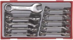 Teng TT6010M Metric Stubby Spanner Set In Tool Box Module Tray