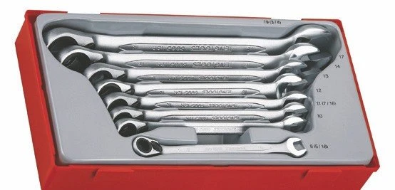 Teng TT6508R Metric Ratcheting Combination Spanner Set In Tool Box Tray 3 Teng TT6508R Metric Ratcheting Combination Spanner Set In Tool Box Tray