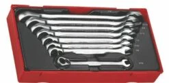 Teng TT6508RAF AF Ratcheting Combination Spanner Set In Tool Box Tray