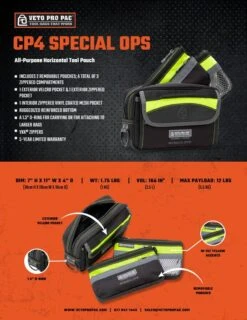 Veto Pro Pac CP4 SPECIAL OPS All Purpose Tool Pouch -Stahlwille Shop cp4 SPCOPS sellsheet V3 web