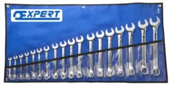 Expert By Facom E110313 18 Piece Metric Combination Spanner Set In Tool Roll 6-24mm