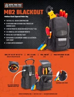 Veto Pro Pac MB2 BLACKOUT Meter Bag / Tool Pouch -Stahlwille Shop mb2 blackout final sell sheet webres