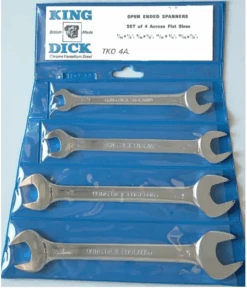 King Dick TKO4A 4 Piece Imperial Open Ended Spanner Set 7/16" - 7/8" AF