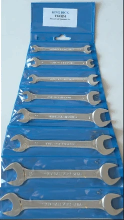 King Dick TKO8M 8 Piece Metric Open Ended Spanner Set 6mm - 22mm
